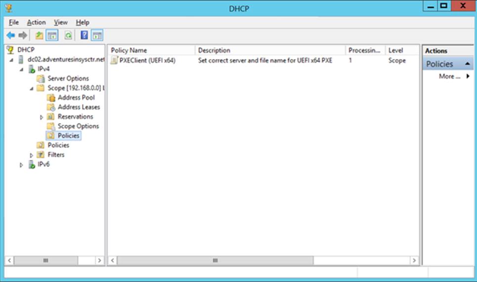 Enable BIOS and UEFI Boot for PXE in DHCP